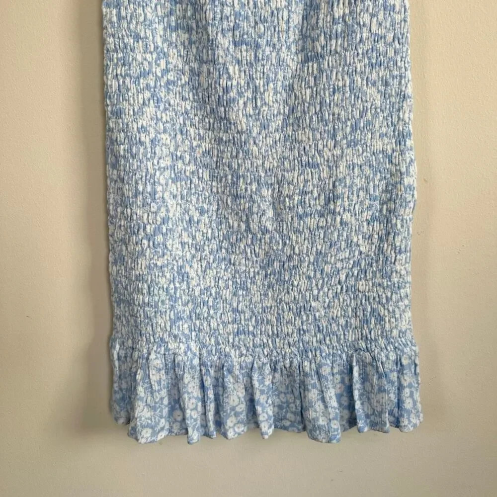 Lost Wander Mini Dress Womens MEDIUM Seaside Breeze Floral Cottage Boho Blue - Picture 5 of 12